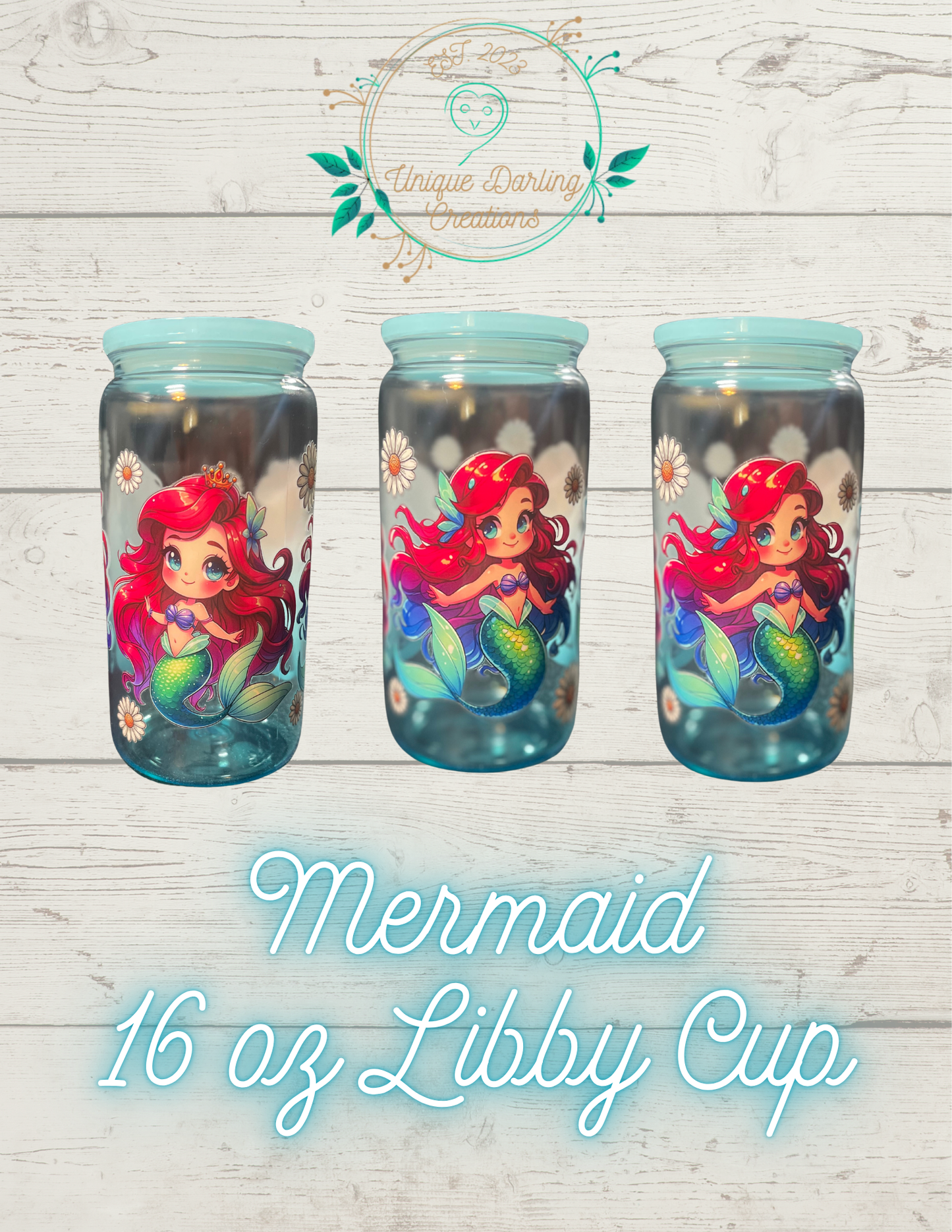 Mermaid 16 oz Acrylic Libby Cup