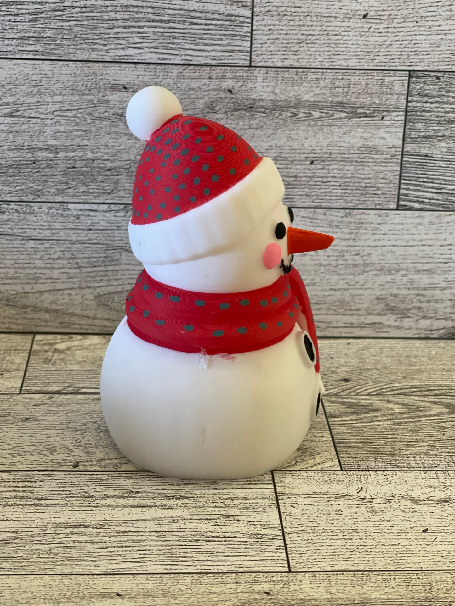 Snowman With Red Hat/Scarf