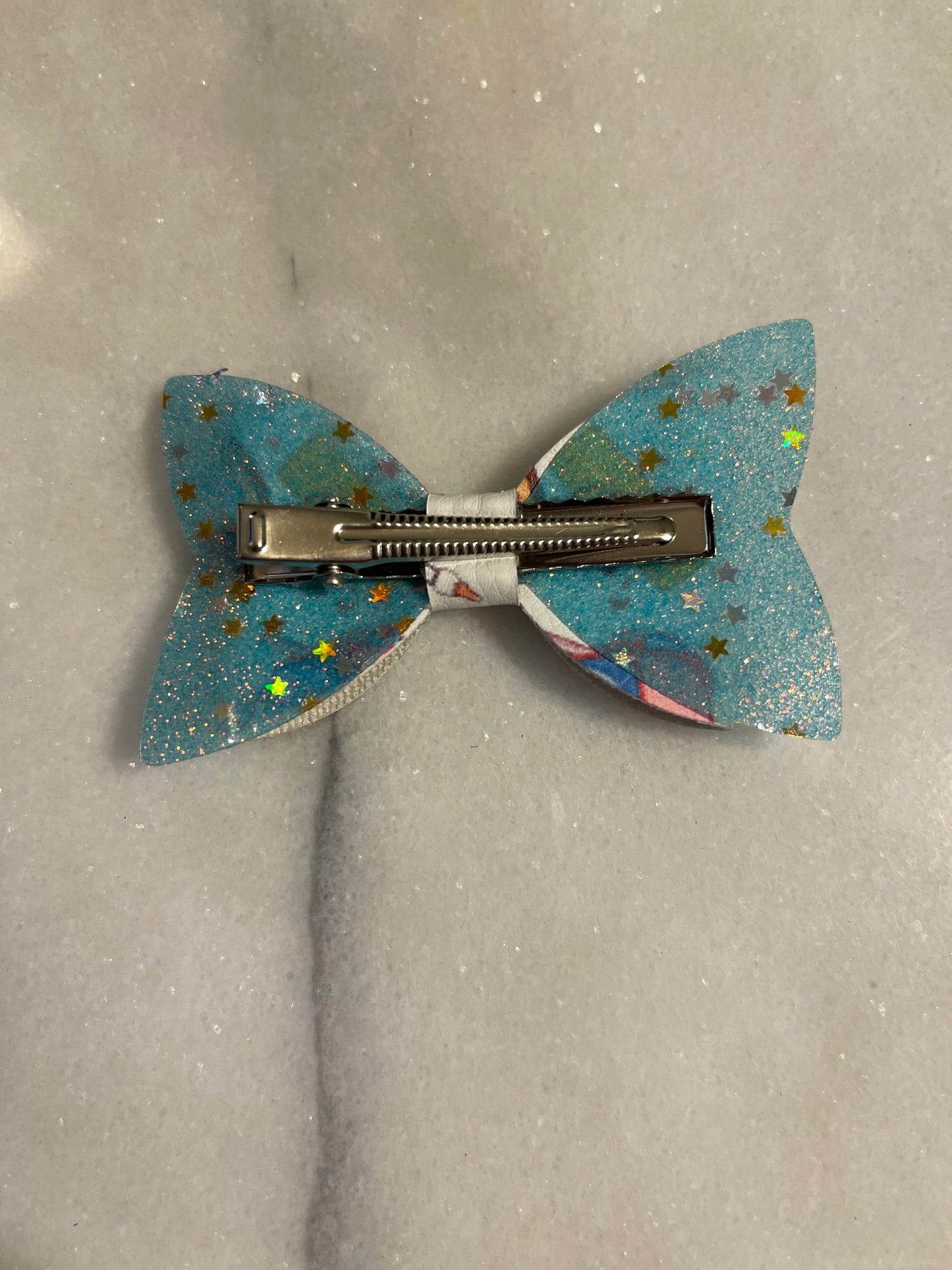 Blue Sparkle Art Bow
