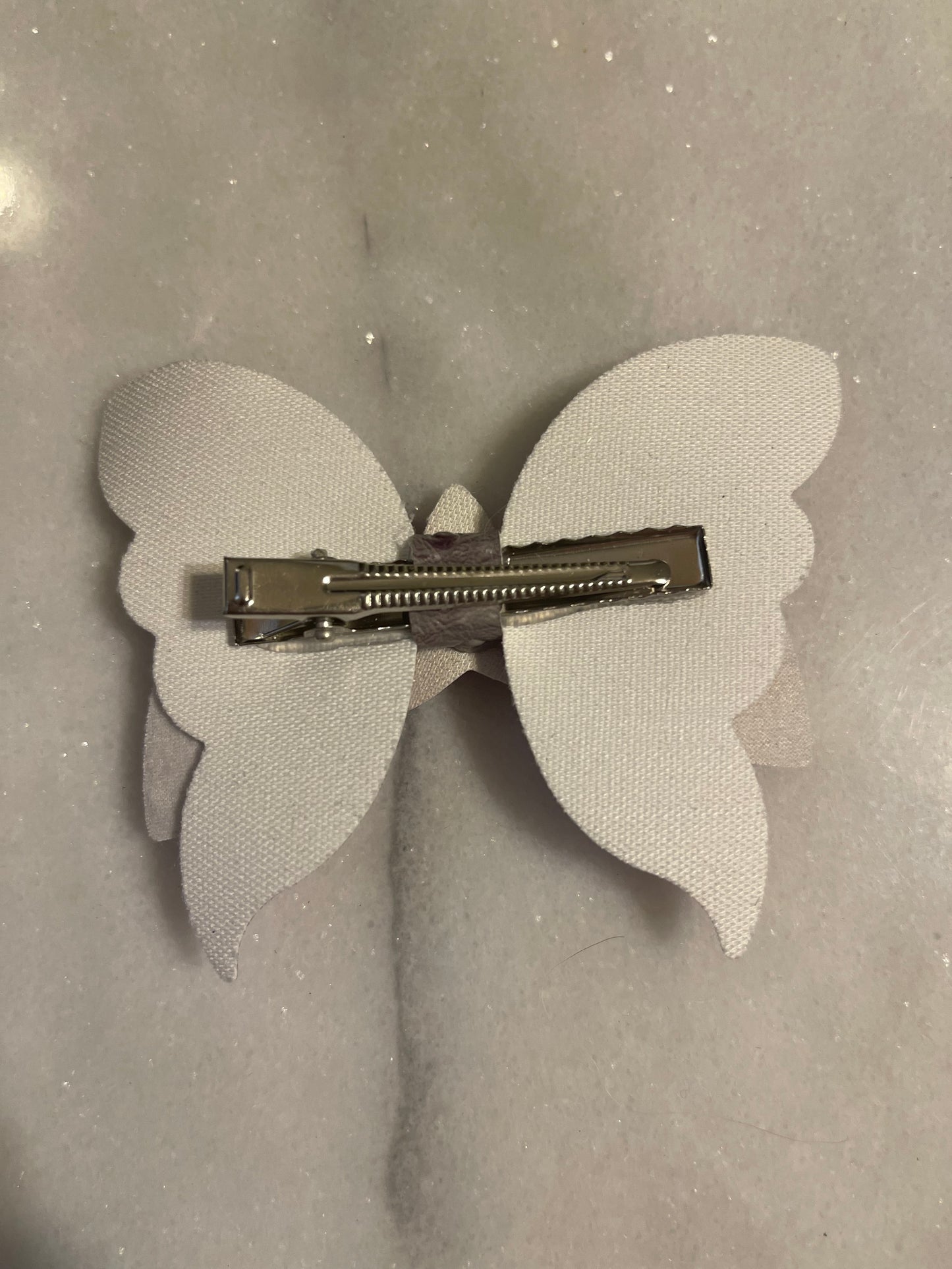 Purple/Gray Butterfly Bow