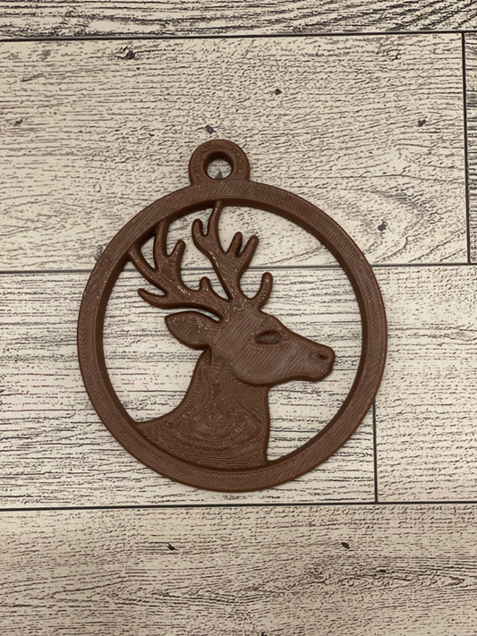 Plain Brown Raindeer ornament