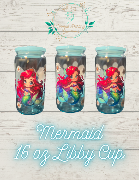 Mermaid 16 oz Acrylic Libby Cup