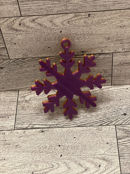 Purple/Gold Snowflake Ornament