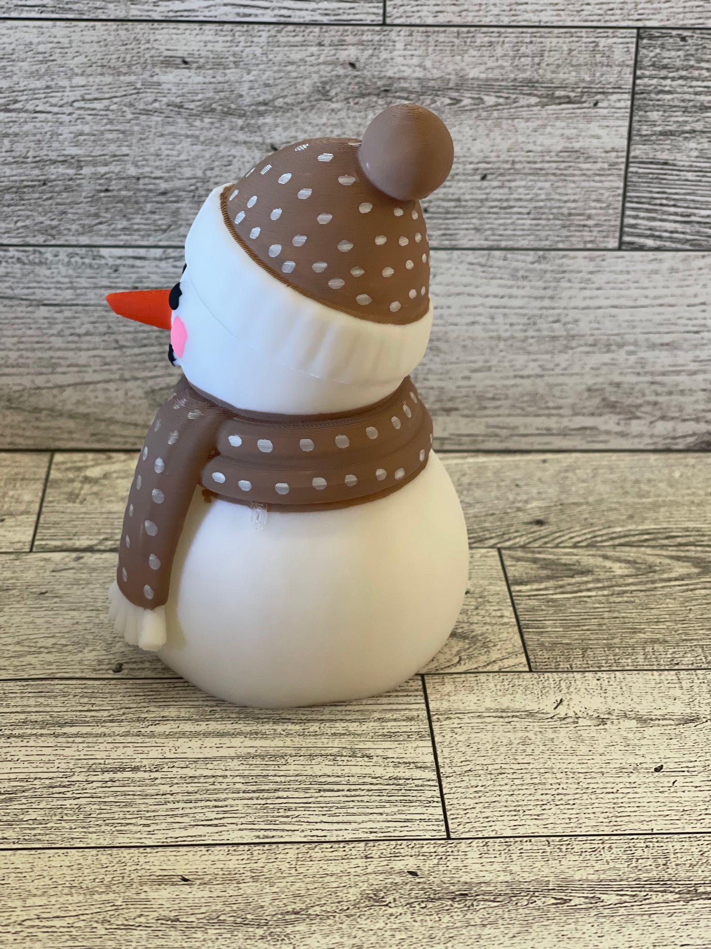 Snowman With Brown Hat/Scard