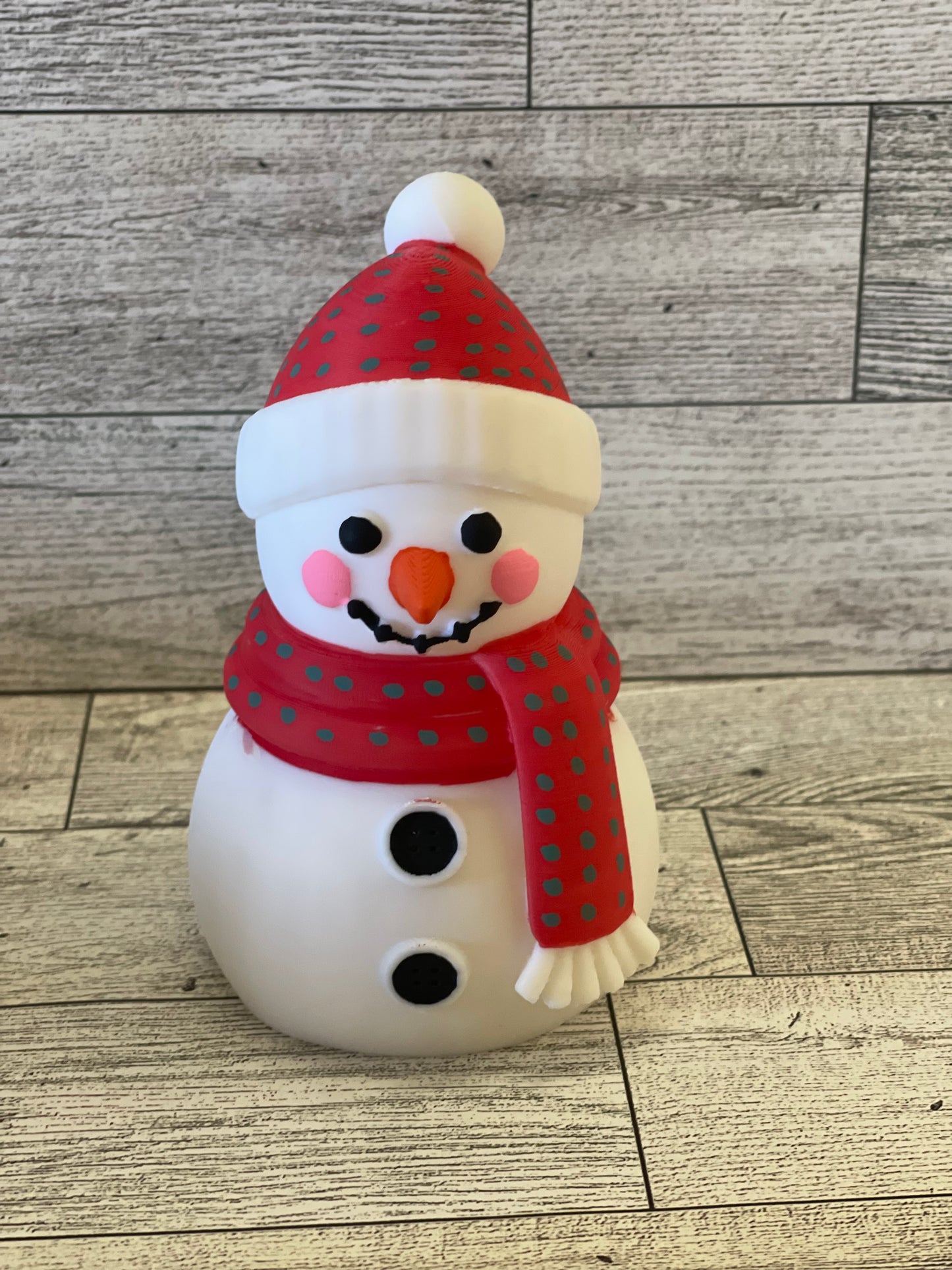 Snowman With Red Hat/Scarf