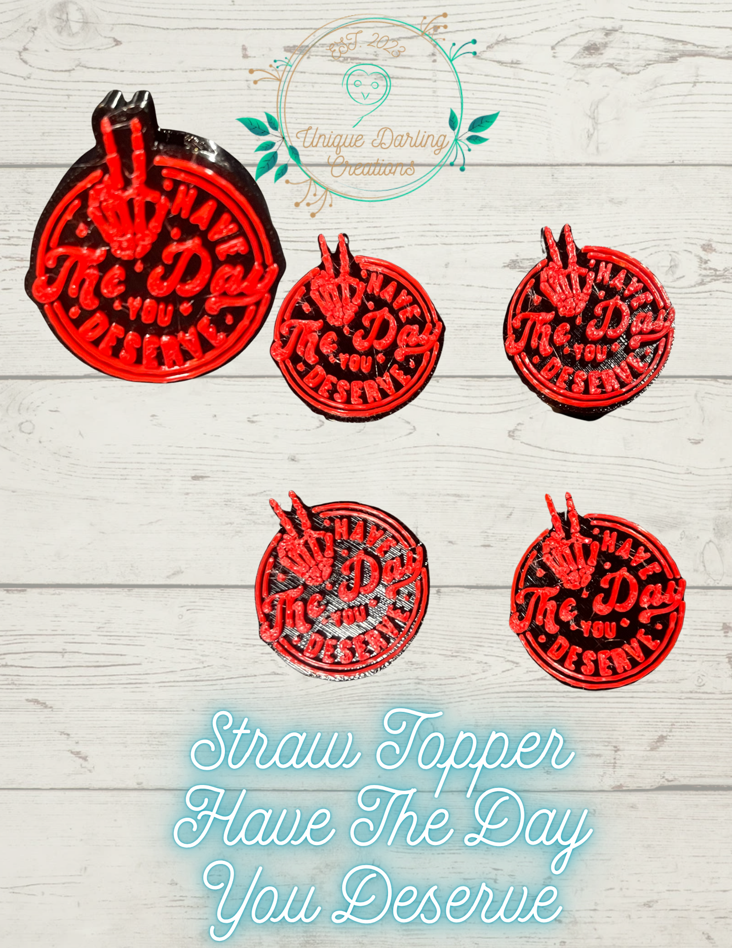 Straw Toppers 3d