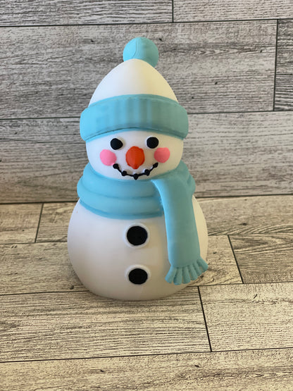 Snowman With Blue Hat/Scarf