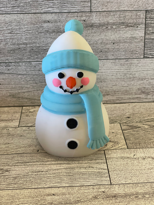 Snowman With Blue Hat/Scarf