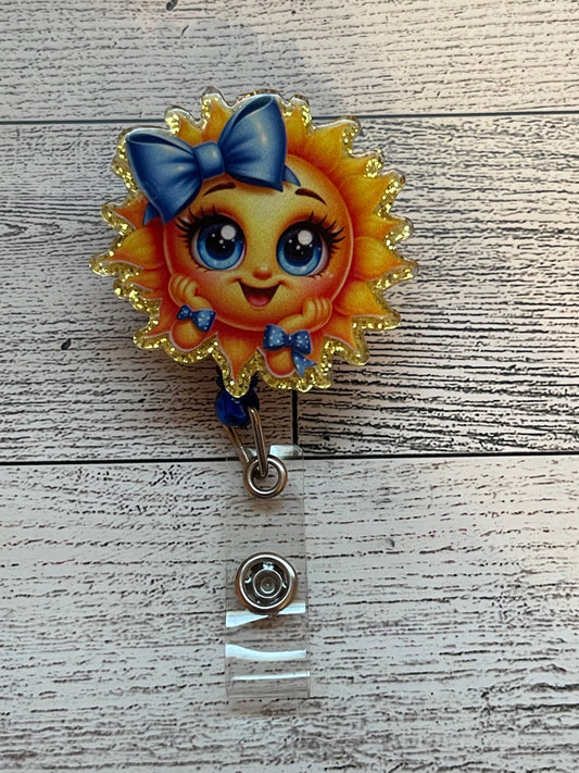 Sunny With Bow Badge Reel
