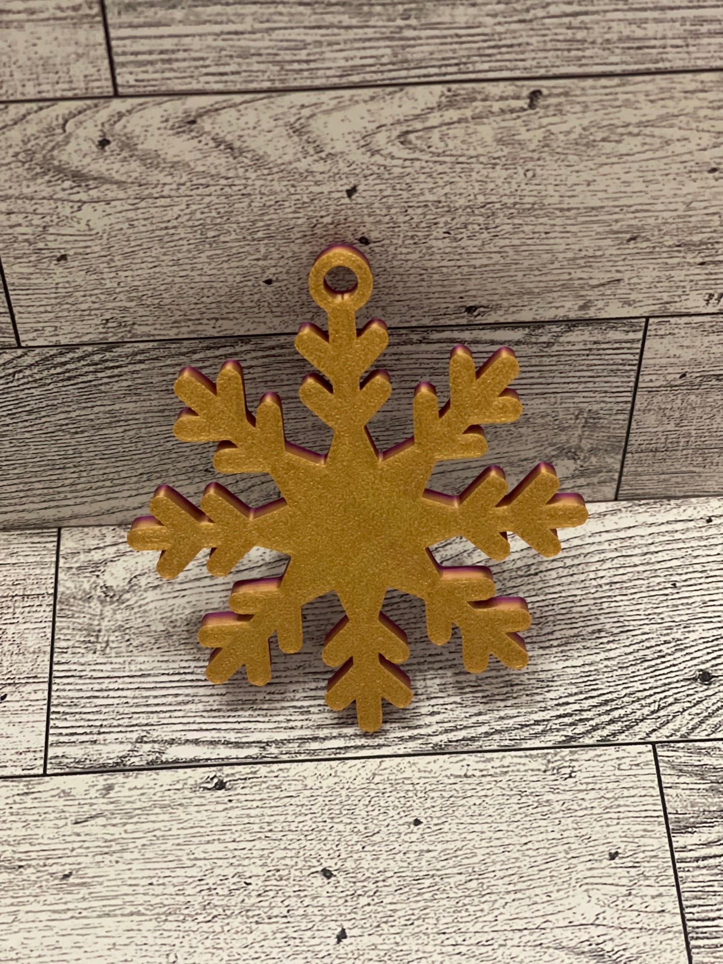 Purple/Gold Snowflake Ornament