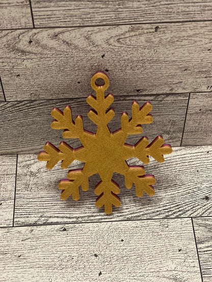 Purple/Gold Snowflake Ornament