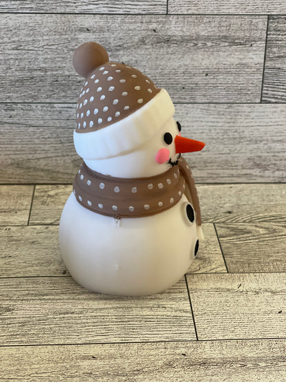 Snowman With Brown Hat/Scard