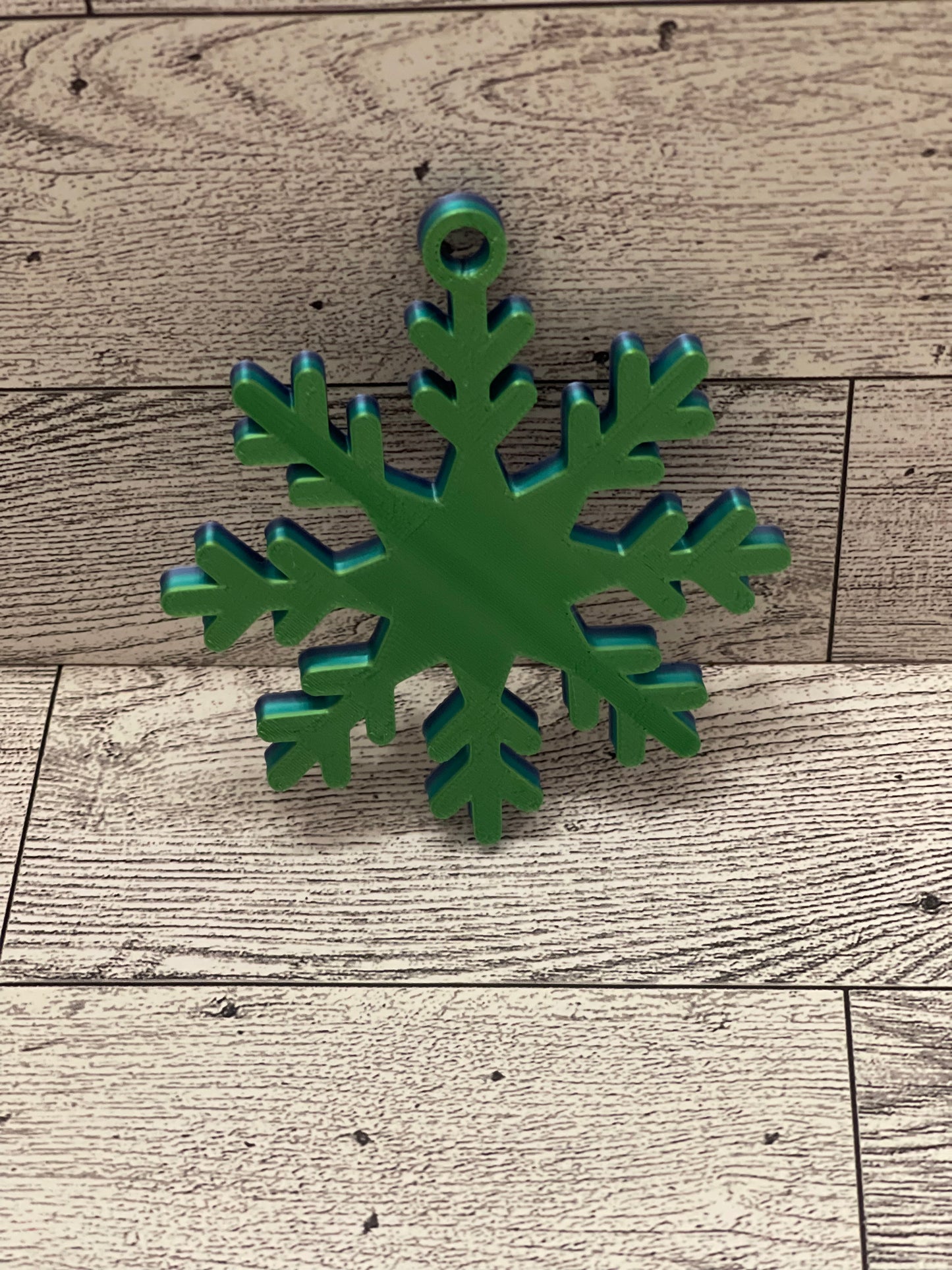 Green/Purple Snowflake Ornament