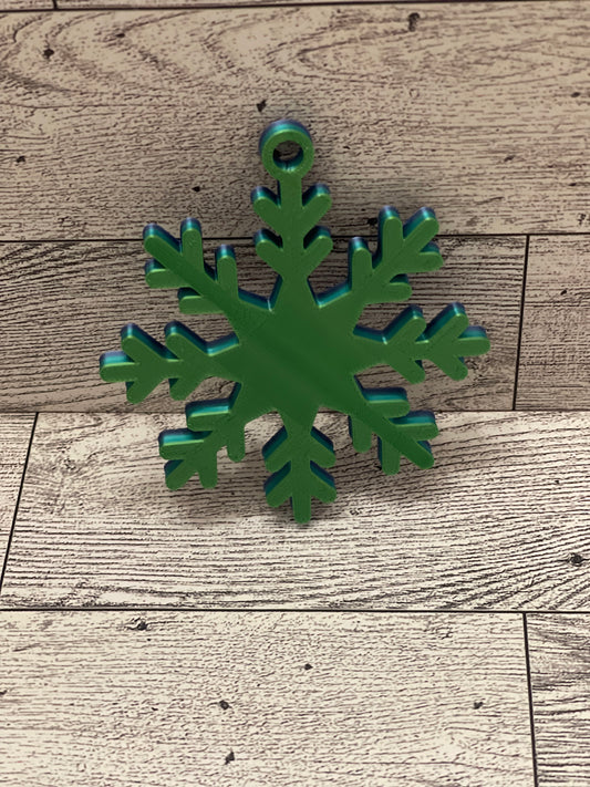 Green/Purple Snowflake Ornament