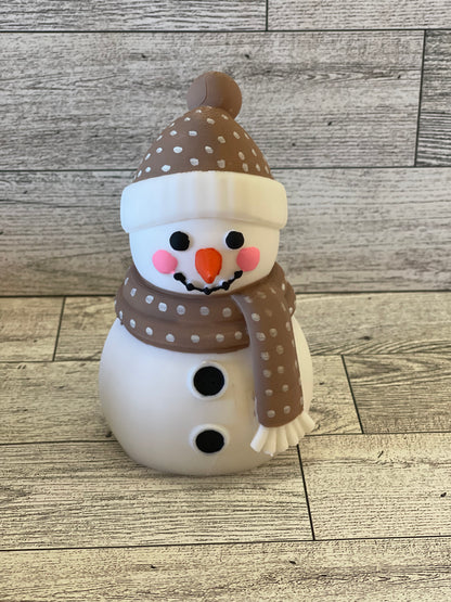 Snowman With Brown Hat/Scard