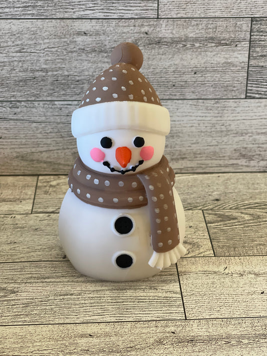 Snowman With Brown Hat/Scard