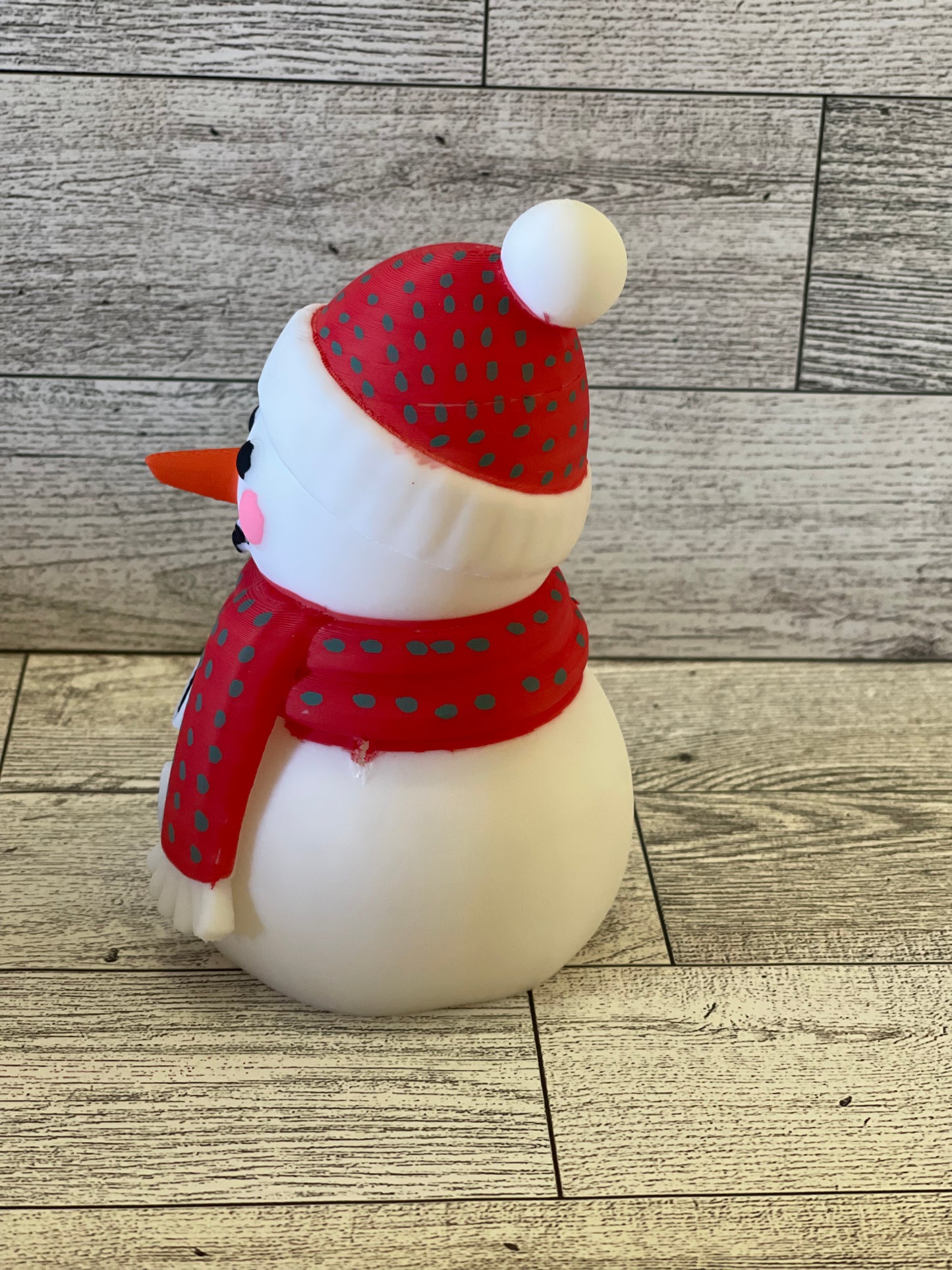 Snowman With Red Hat/Scarf