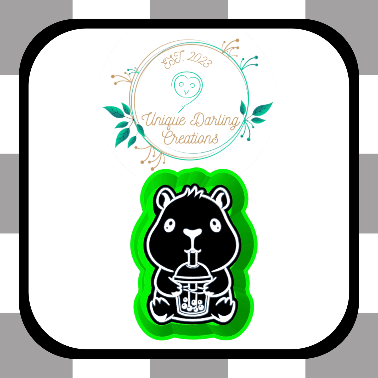 Groundhog With Boba Drink Mold