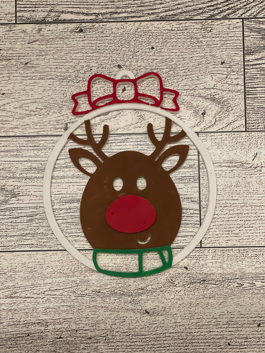 Girl Reindeer Ornament