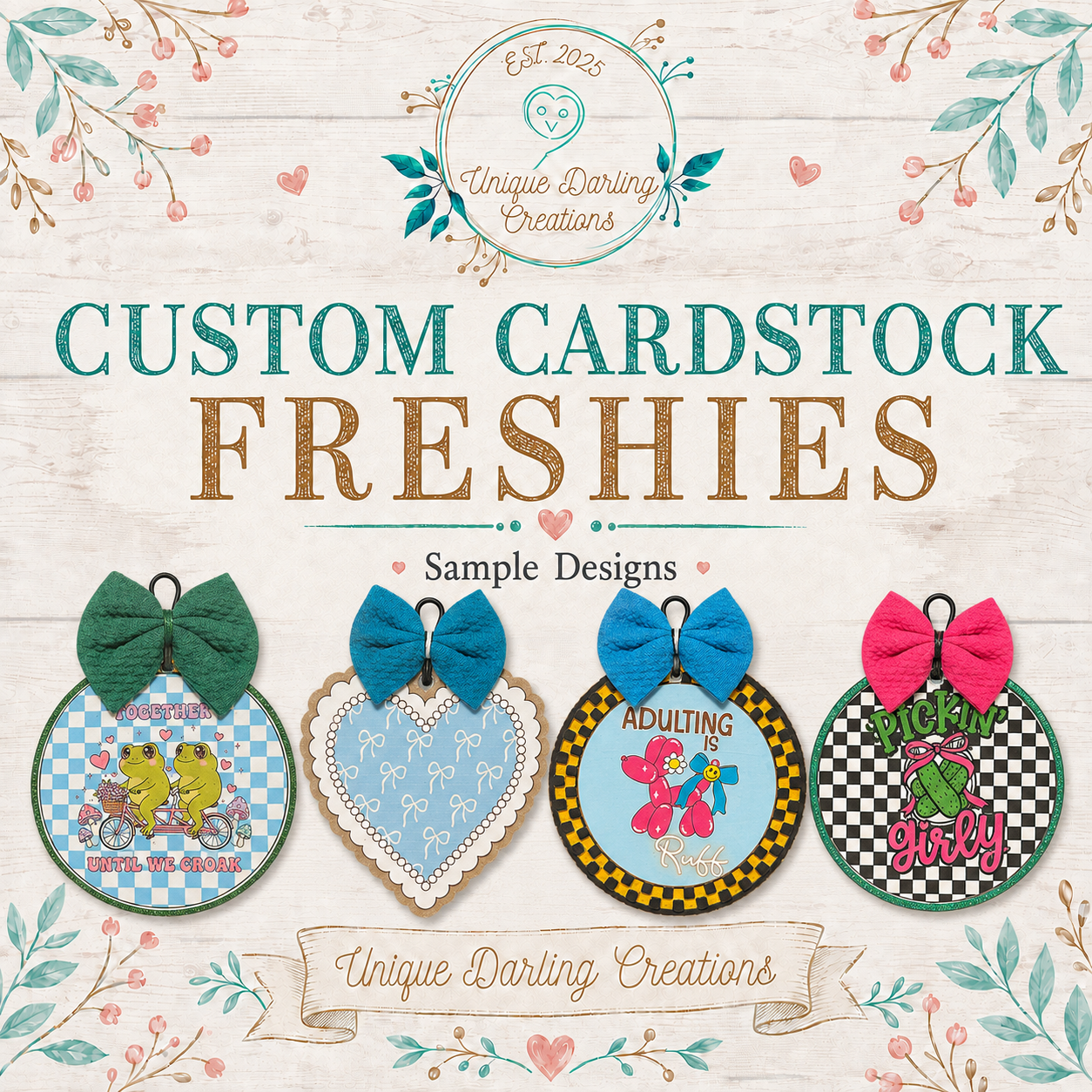 Custom Cardstock Freshie