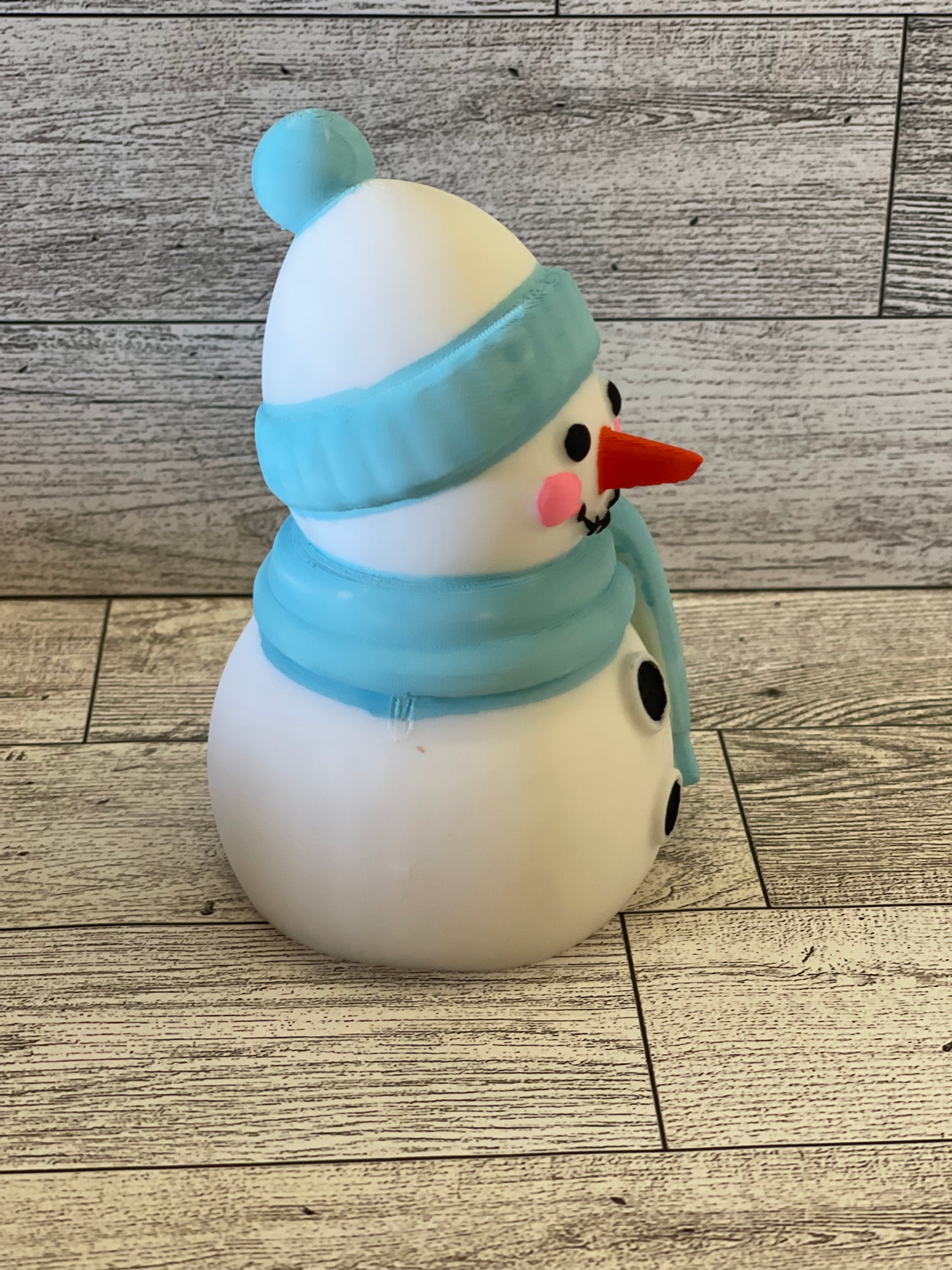 Snowman With Blue Hat/Scarf